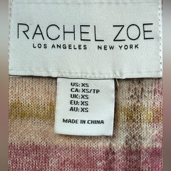 RACHEL ZOE Pink and Tan Plaid Open Front Coat with Pockets Size XS - Picture 7 of 11